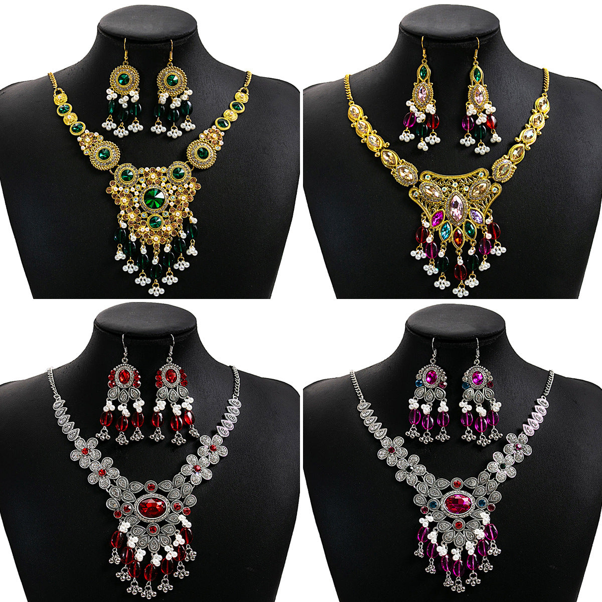 European And American Luxurious Exaggerating Jewelry Suit Retro