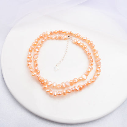 S925 Silver Pearl Choker Necklace