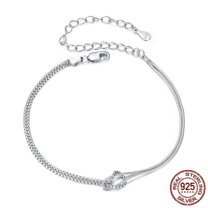 S925 Sterling Silver Shuttle Bracelet