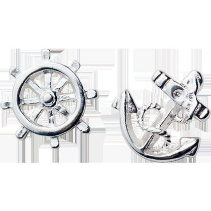 S925 silver earrings anchor earrings
