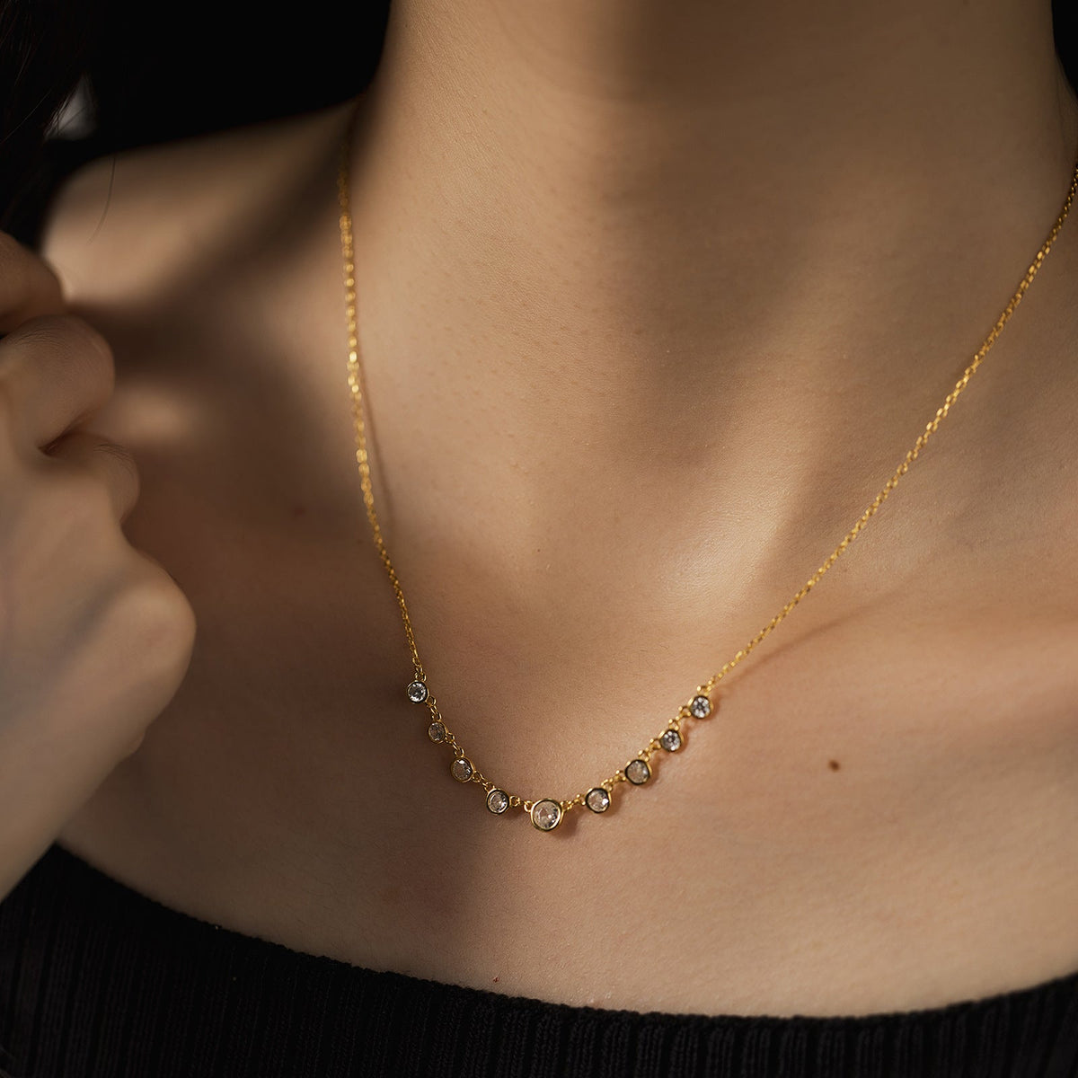 S925 Silver Fashion Diamond Necklace