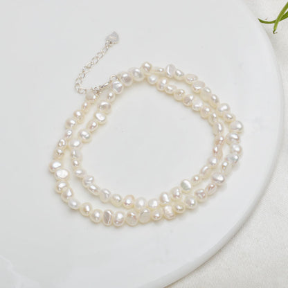 S925 Silver Pearl Choker Necklace