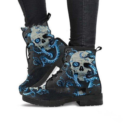 Casual Lace-Up High-Top Round Toe Martin Boots
