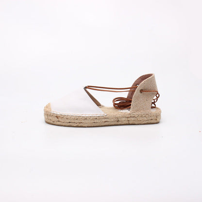 Summer New Breathable Fisherman Women'S Shoes European And American Fashion Baotou Sandals Women'S Espadrille Comfortable Women'S Flat Heels