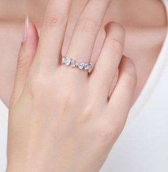 Irregular Zircon S925 Silver Bracelet