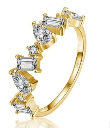 Irregular Zircon S925 Silver Bracelet