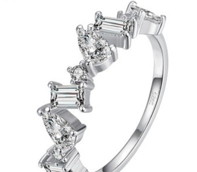 Irregular Zircon S925 Silver Bracelet