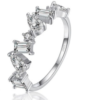 Irregular Zircon S925 Silver Bracelet
