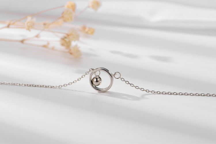 S925 Silver Circle Tassel Necklace