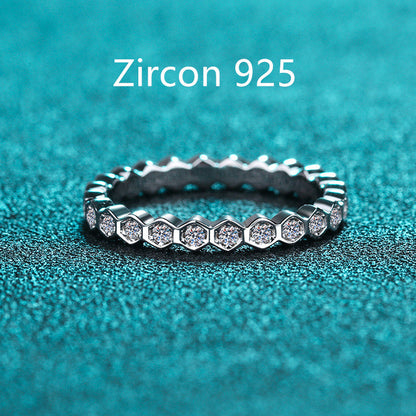 s925 sterling silver diamond wedding ring