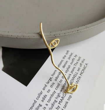 S925 sterling silver face contour earrings