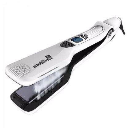 CLRLIFE Titanium Ceramic Steam Hair Brush Flat Iron