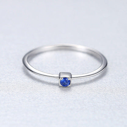 S925 sterling silver gemstone ring