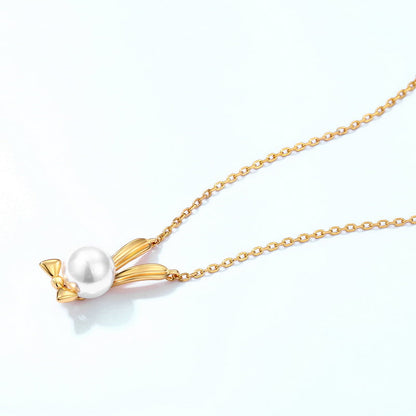 Ladies fashion rabbit s925 silver necklace