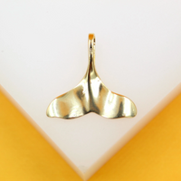 18K Gold Filled Mermaid Tail Pendant Charm