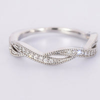 Everyday Lightweight Luxury Twisted-cross Wedding Ring