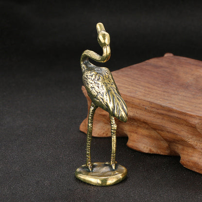 New Brass Flamingo Ornament Decorative Crafts