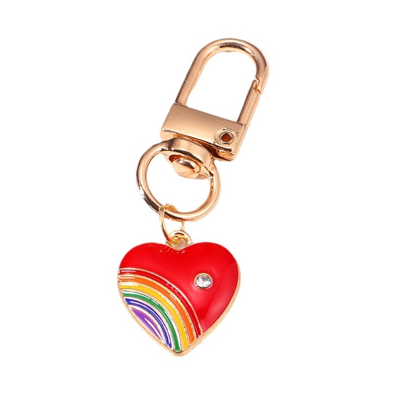 Rainbow Love Metal Keychains Handbag Ornaments