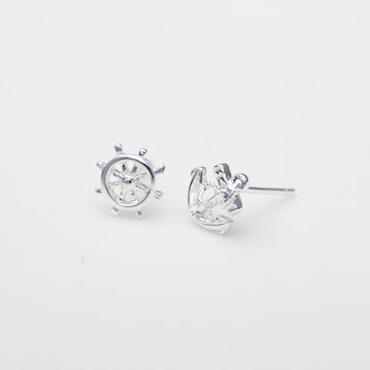 S925 silver earrings anchor earrings