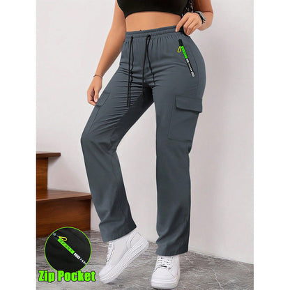 Women's Casual Retro Large Pocket Casual Pants