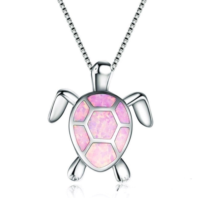 Fashion Turtle Simple Necklace Stud Earrings Set