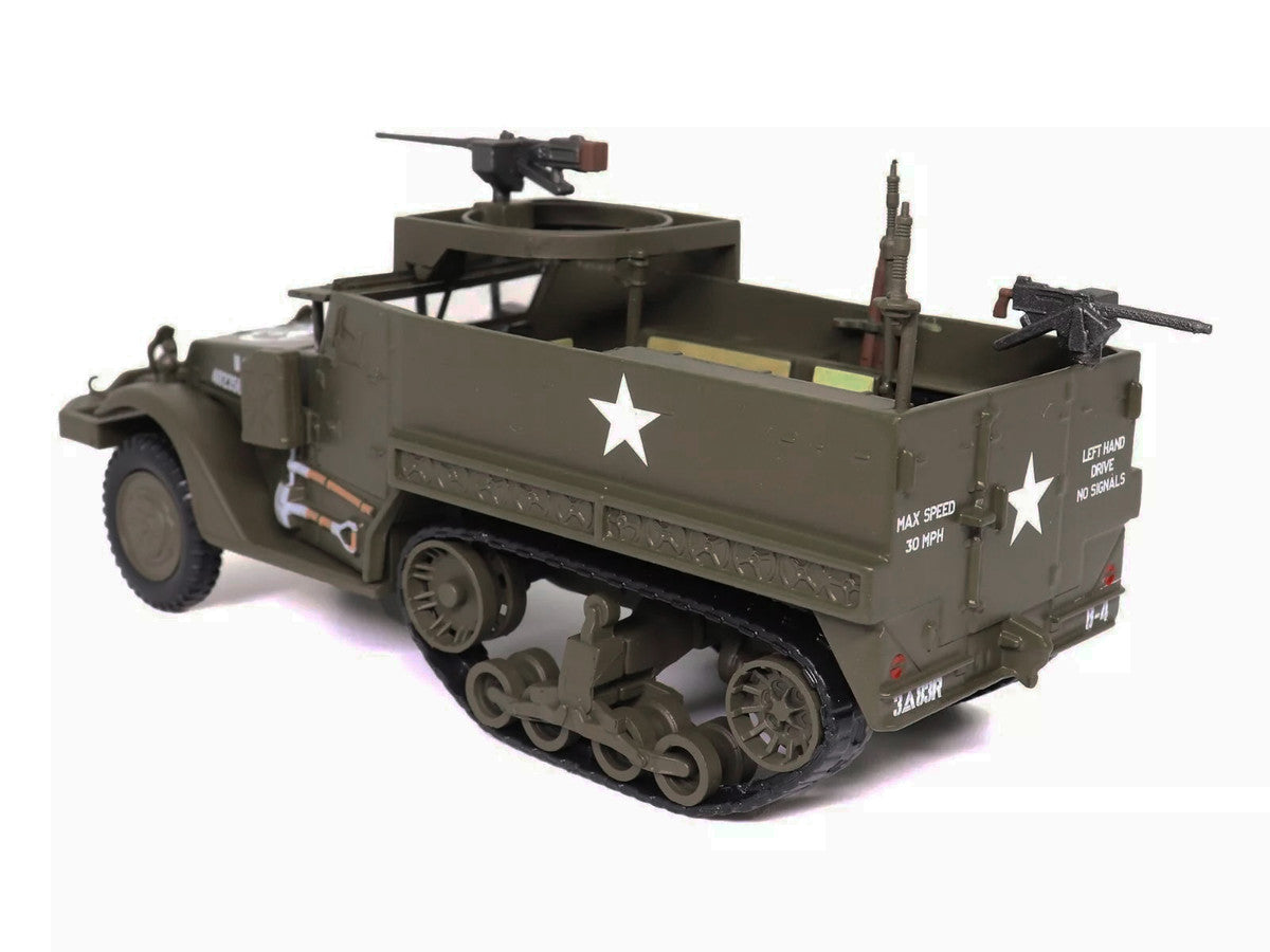 M3 Half-Track AFV with M2HB Machine Gun Olive Drab "United States Army" 1/43 Diecast Model by Militaria Die Cast