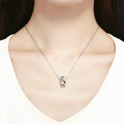 S925 sterling silver sika deer beads