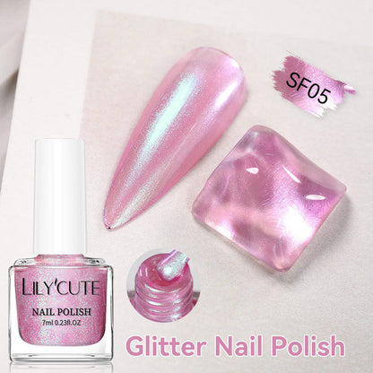 Quick-dry Metallic Mirror Nail Polish, No Baking Required