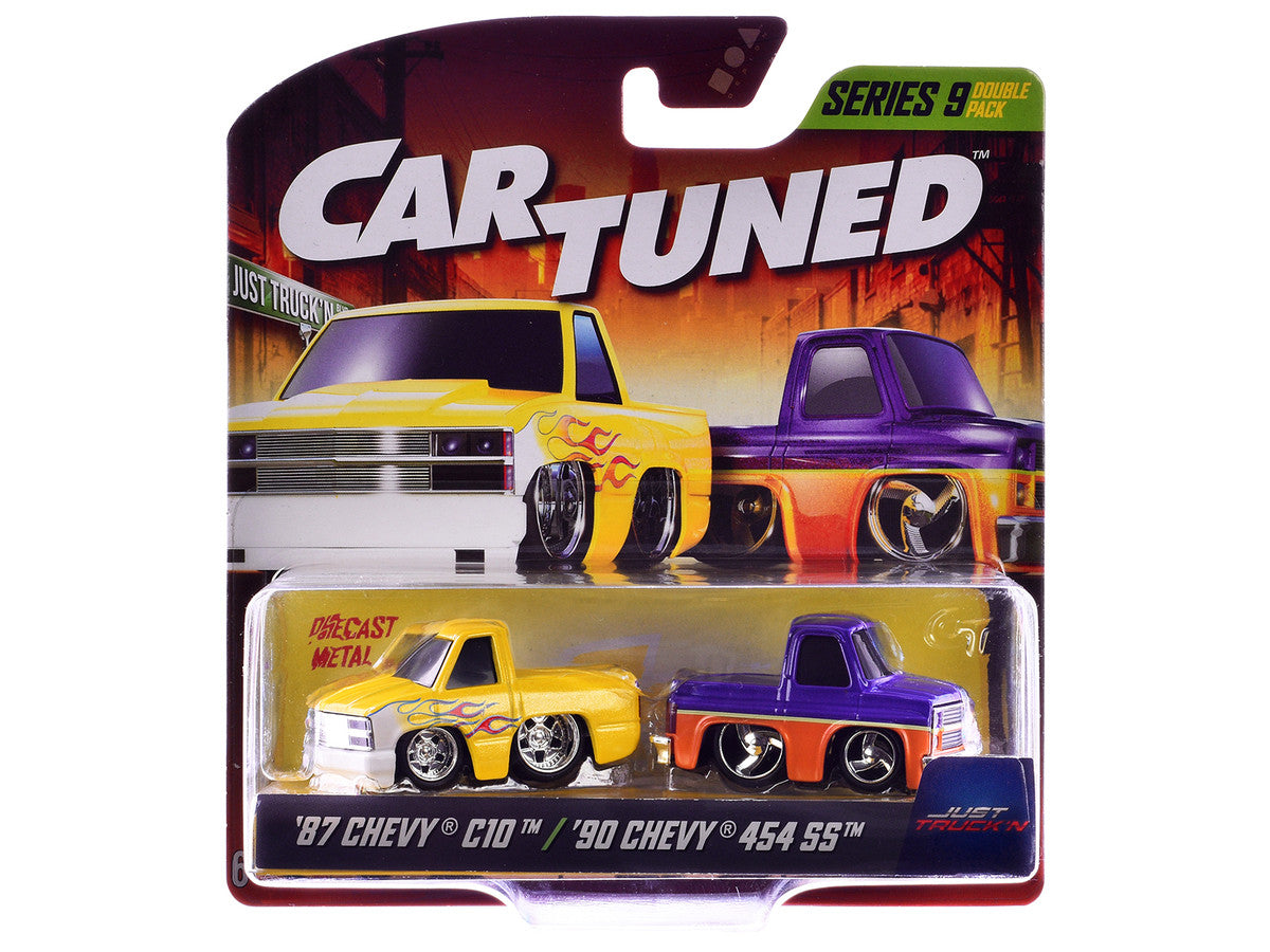 "Just Truck'n" Series 9 Chevrolet Pickup Double Pack Set of 2 Diecast Model Cars by CarTuned