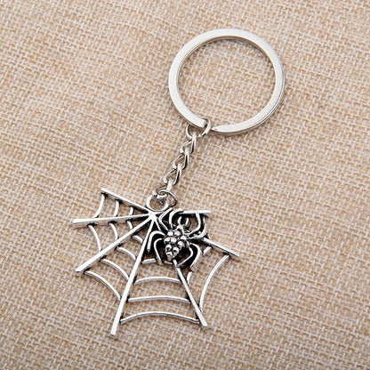 Europe And The United States Halloween Spider Web Shape Pendant Key Chain