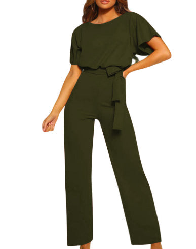 Body E Pagliaccetti Donne Della Tuta Manica Corta Tutina Clubwear Dritto Gamba Della Tuta delle Donne Con La Cinghia Della Tuta Body E Pagliaccetti