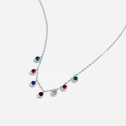 S925 Sterling Silver Necklace Women's Diamond