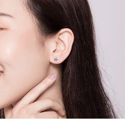 S925 cat earrings in sterling silver