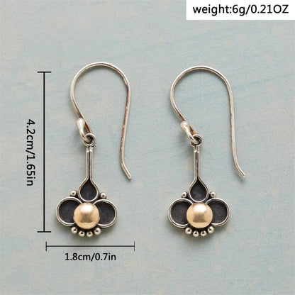 Women's Vintage Moonstone Heart-shaped Earrings