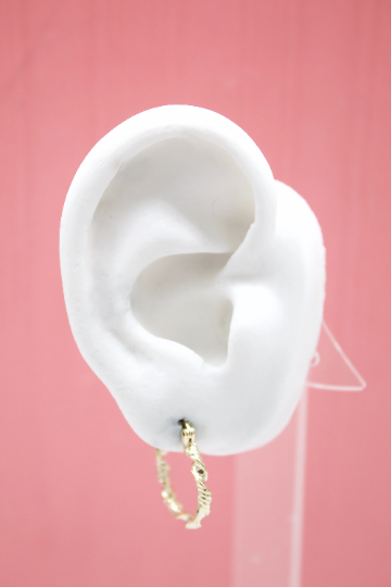Twisted Leverback Hoop Earrings
