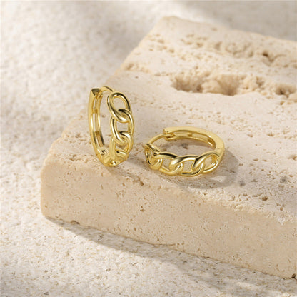S925 Sterling Silver Fashion Chain Earrings