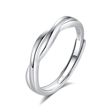 S925 Silver Adjustable Ring For Couples