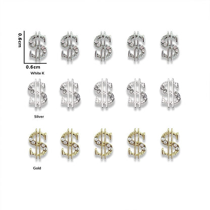 Gold-foil Symbol Alloy Nail Art Accessories