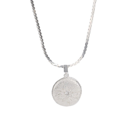 S925 Sterling Silver Zircon Necklace