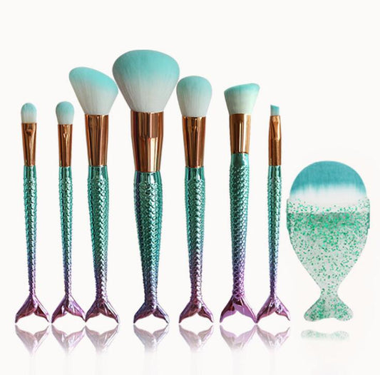 Mermaid Gradient Makeup Brush Set