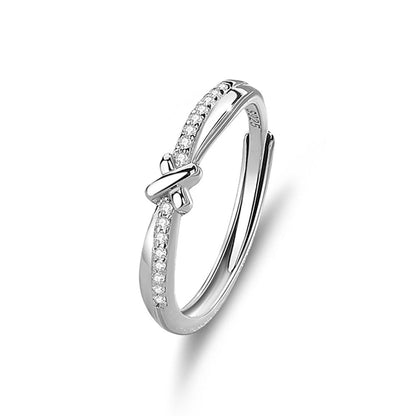 S925 Silver Adjustable Ring For Couples