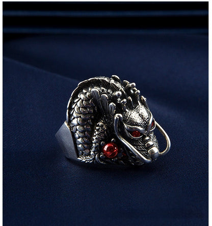 S925 Sterling Silver Ornament Vintage Thai Silver Faucet Ring