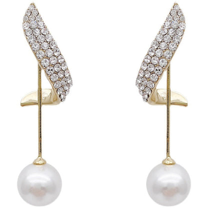New Trendy High-end Earrings Retro Light Luxury Simple Earrings