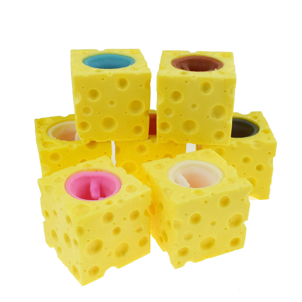 Funny Mouse And Cheese Anti-Stress Fidget Toy Set
