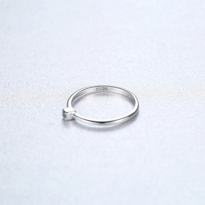 S925 sterling silver gemstone ring