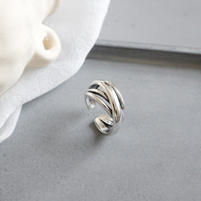 S925 Vintage Multilayer Wound Ring