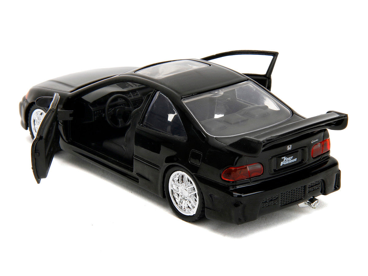 Heist Honda Civic EJ1 Black "The Fast and the Furious" (2001) Movie "Fast & Furious" Series 1/32 Diecast Model Car by Jada