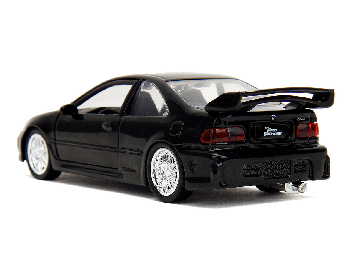Heist Honda Civic EJ1 Black "The Fast and the Furious" (2001) Movie "Fast & Furious" Series 1/32 Diecast Model Car by Jada