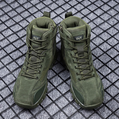 Mountaineering Work Shoes High-Top Lace-Up Mid-Tube Martin Boots