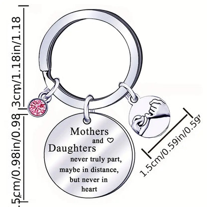 Stainless Steel Keyring Gift for Mother and Daughter